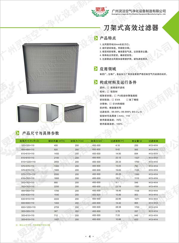 什麽是刀（dāo）架式|刀口式（shì）高效過濾器