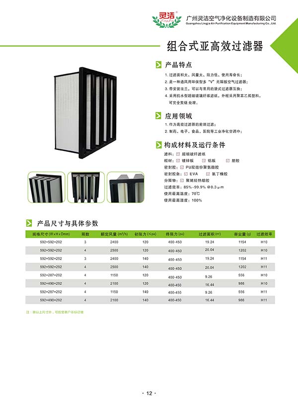 組合式亞高效（xiào）過濾器指的是哪種過（guò）濾器